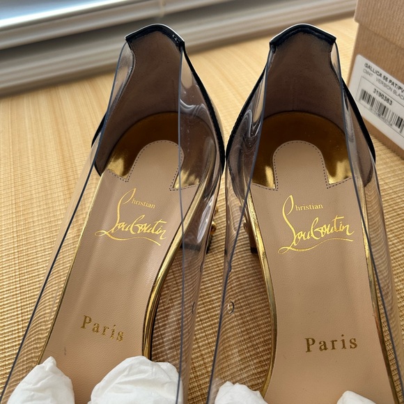 Authentic Christian Loubotin Gallica 55 Patent and PVC dress shoes - Picture 7 of 9